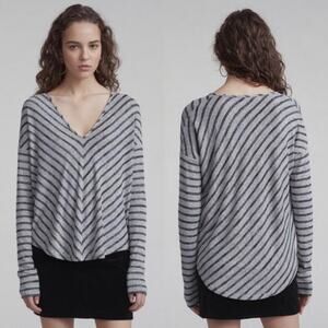 Rag & Bone Striped Hudson Vee Long Sleeve